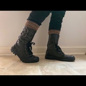 PALLADIUM Pampa Peloton Black Leather Boot